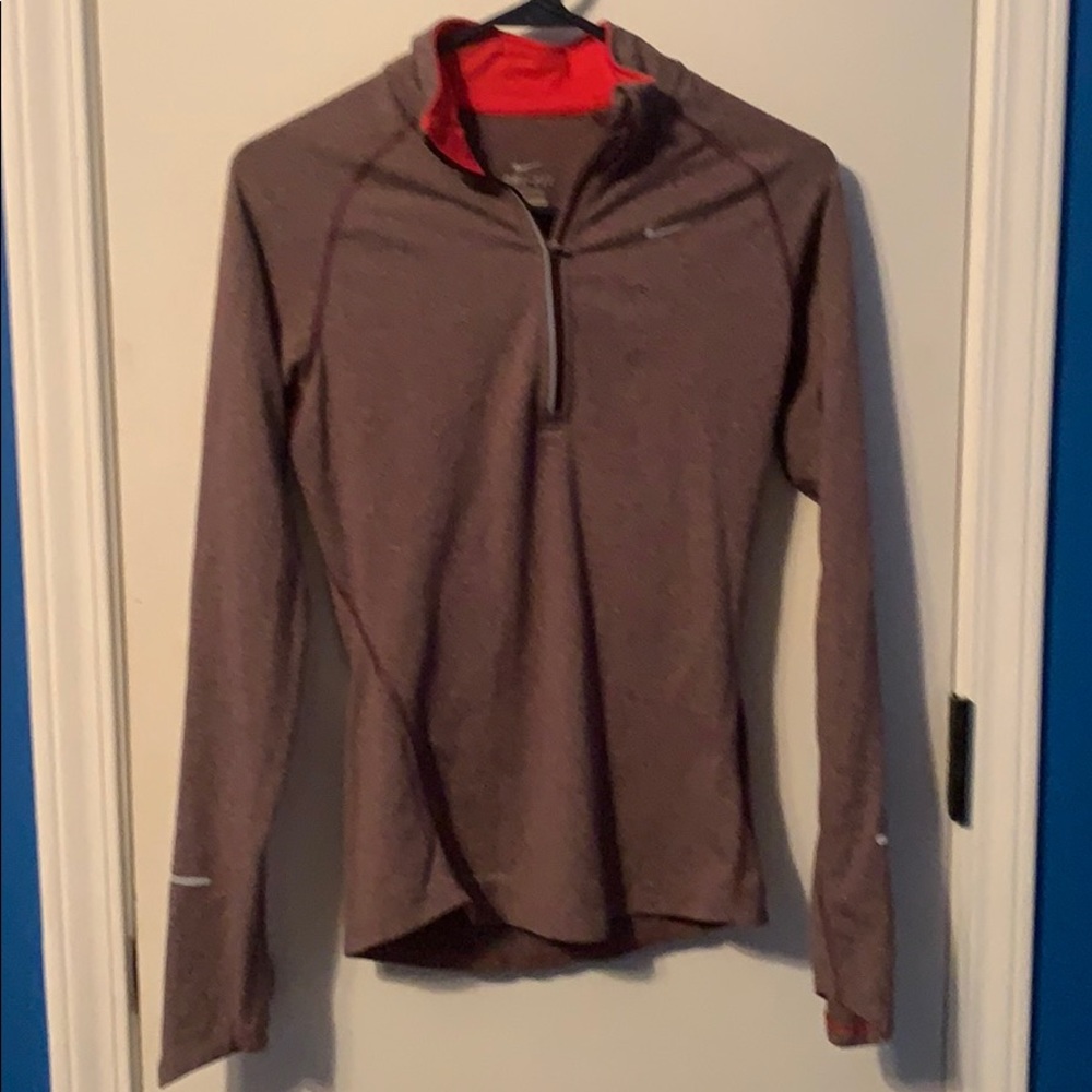 Nike Drifit long sleeve running top 1/4 zip XS